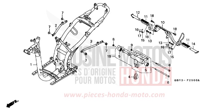 RAHMENKOERPER von CB1300 Super Bold'or ABS EPIC GREEN (BG109) von 1996